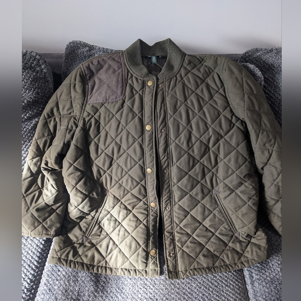 Lauren Ralph Lauren Green Quilted Jacket Coat